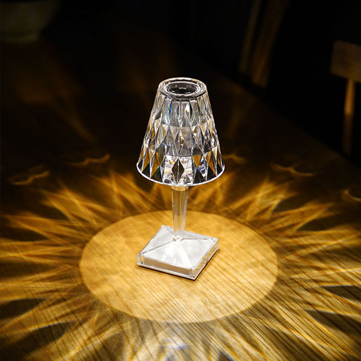 16 Colors Rose Touch Crystal Desk Lamp